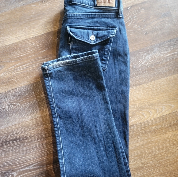 Levi's 525 Womens Jeans Perfect Waist Straight Leg Blue Denim Size 6 - Picture 7 of 8
